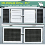 easycomfort area occasioni easycomfort conigliera da esterno in legno gabbia per 2 3 conigli o roditori bianca