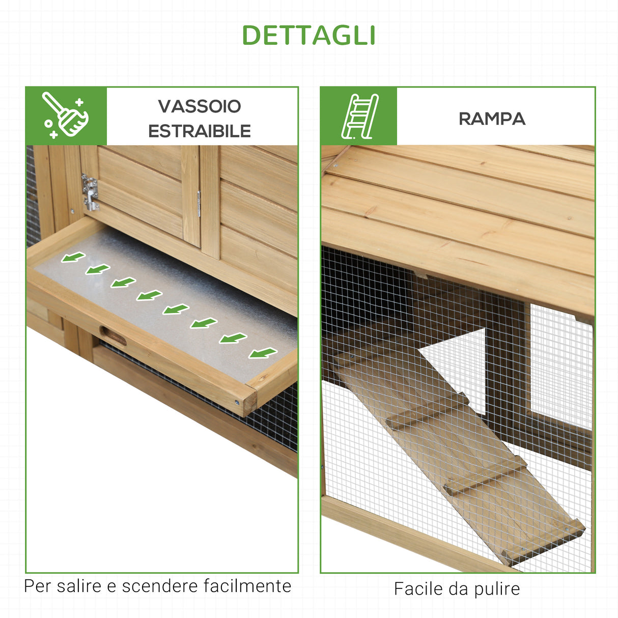 easycomfort easycomfort pollaio prefabbricato in legno per 2 galline per giardino ean 8055776910574