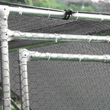 easycomfort easycomfort recinto gabbia per galline in metallo galvanizzato porta con blocco e sezione con copertura oxford grigio