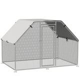 easycomfort easycomfort recinto gabbia per galline in metallo galvanizzato porta con blocco e sezione con copertura oxford grigio