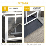 easycomfort easycomfort conigliera in legno 2 livelli gabbia per conigli e porcellini dindia ean 8055776911168