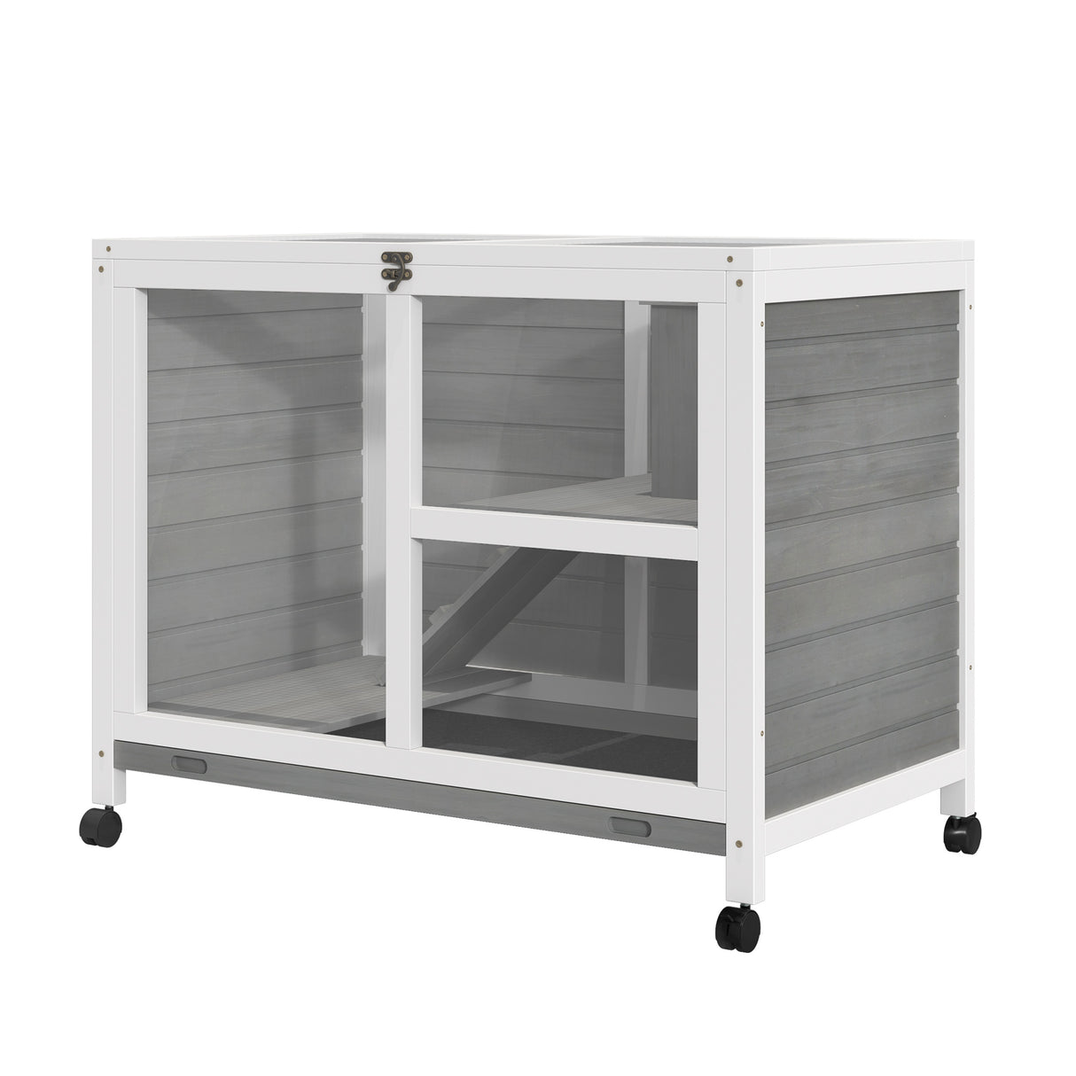 easycomfort easycomfort conigliera in legno 2 livelli gabbia per conigli e porcellini dindia ean 8055776911168