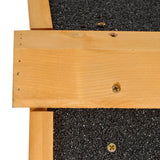 easycomfort easycomfort gabbia per conigli con casetta rampa e area aperta conigliera in legno e metallo giallo chiaro 122x63x92cm