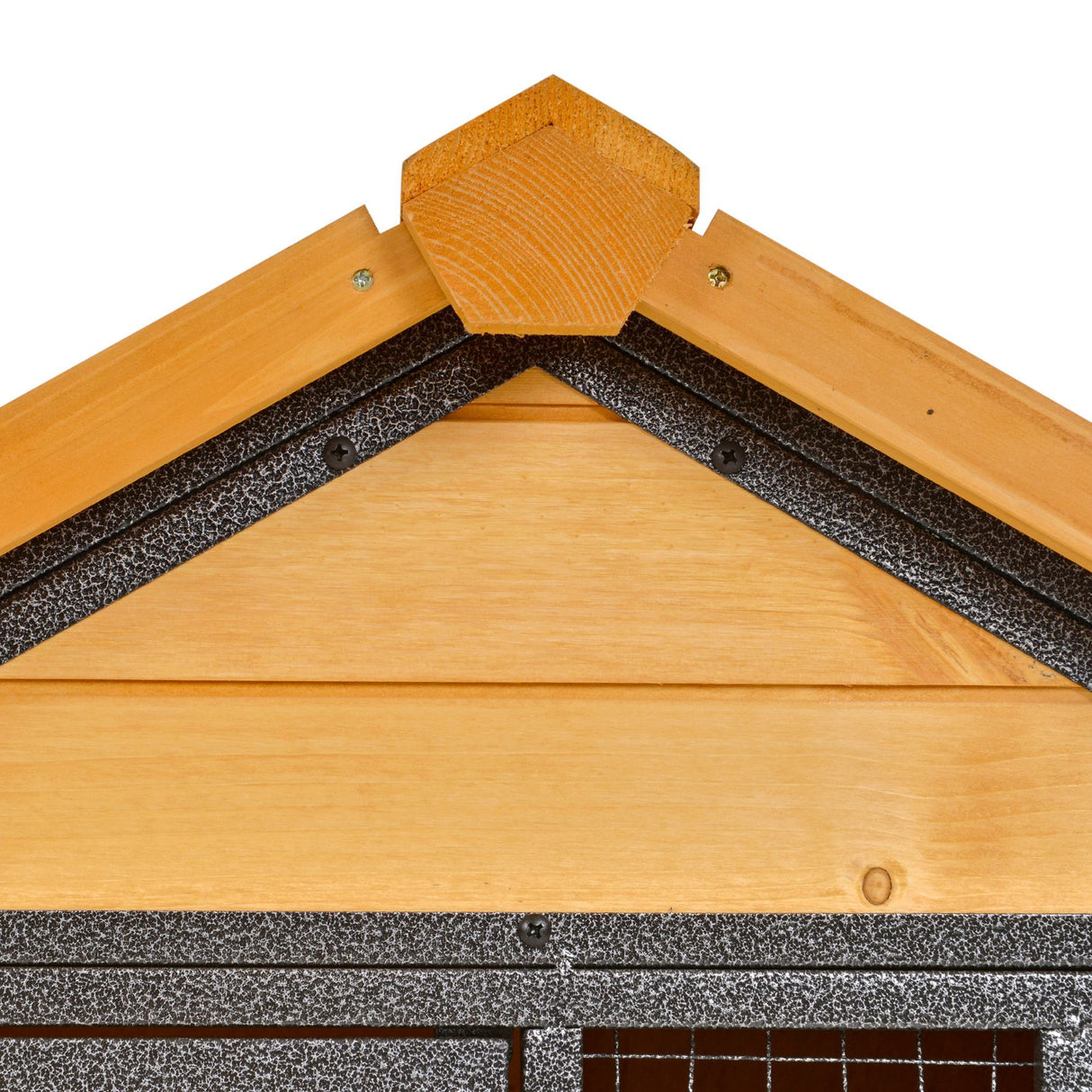 easycomfort easycomfort gabbia per conigli con casetta rampa e area aperta conigliera in legno e metallo giallo chiaro 122x63x92cm