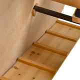 easycomfort easycomfort gabbia per conigli con rampa e area aperta conigliera in legno e metallo su 2 livelli giallo chiaro 89.5x45x81cm