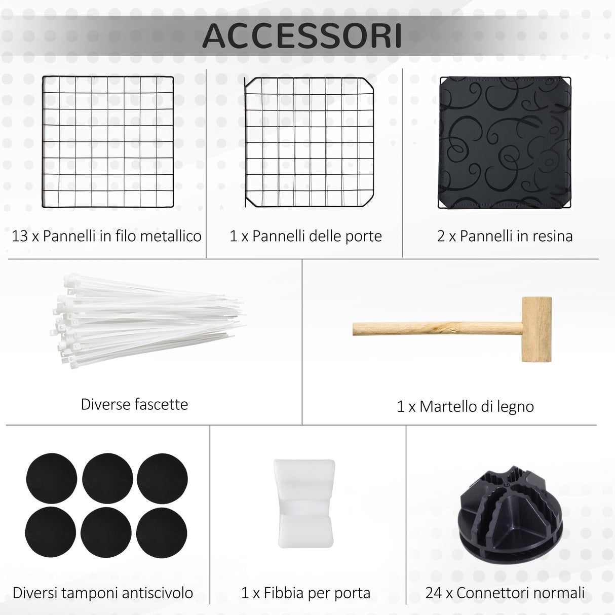 easycomfort easycomfort recinto per conigli e porcellini dindia modulabile con accessori montaggio 105x70x35cm nero