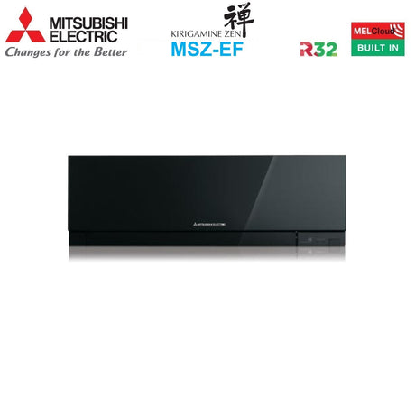 Unité Murale Intérieure Mitsubishi Electric KIRIGAMINE ZEN BLACK Série MSZ-EF 12000 Btu MSZ-EF35VGKB R-32 Wi-Fi Intégré Couleur Noir