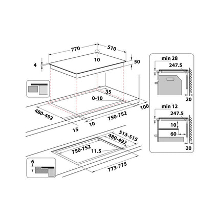 hotpoint ariston piano a induzione hotpoint hb 0577b ne 4 fuochi l77xp51 vetroceramica nero ean 8050147592182