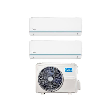 midea climatizzatore condizionatore midea dual split inverter serie evolution 1212 con m2od 18hfn8 q r 32 wi fi optional 1200012000