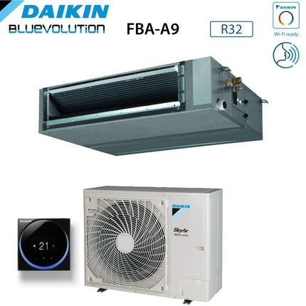 Daikin Bluevolution Climatiseur Gainable Tête Moyenne 36000 Btu FBA100A + RZAG100NY1 Triphasé R-32 Wi-Fi En Option