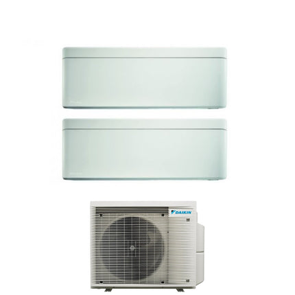 Climatizzatore Condizionatore Daikin Bluevolution Dual Split Inverter serie STYLISH WHITE 5+9 con 2MXM40A R-32 Wi-Fi Integrato 5000+9000 Colore Bianco Garanzia Italiana