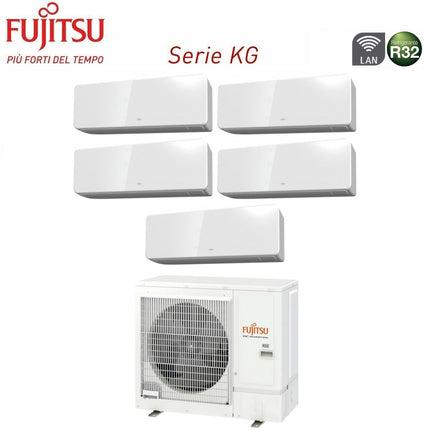 Fujitsu Penta Split Inverter Climatiseur Série Kg 9+9+9+9+9 Avec Aoyg36kbta5 R-32 Wi-Fi intégré 9000+9000+9000+9000+9000