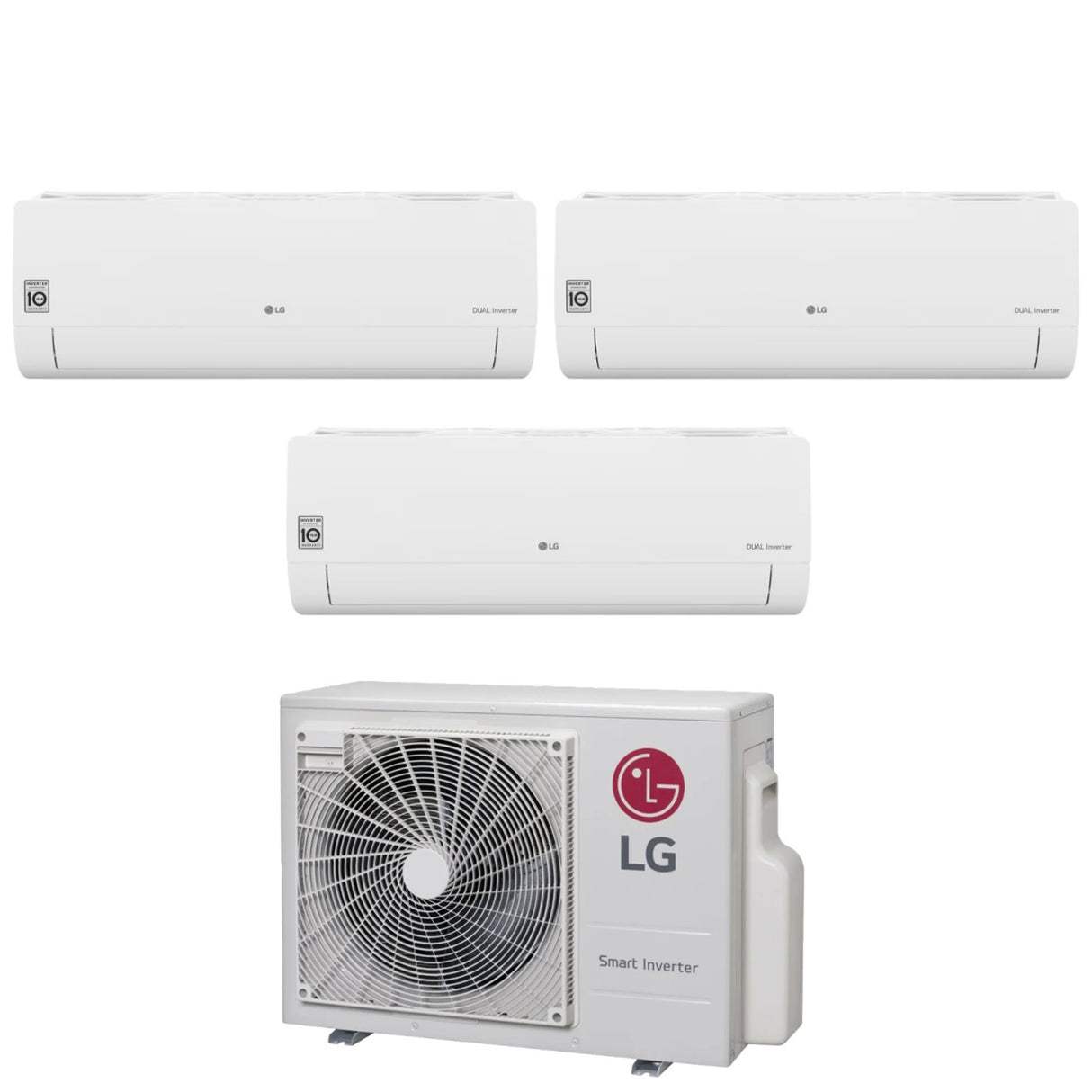 LG Trial Split Inverter Climatiseur Libero Smart 9 + 9 + 9 Series avec MU3M21 R-32 9000 + 9000 + 9000 Wi-Fi intégré