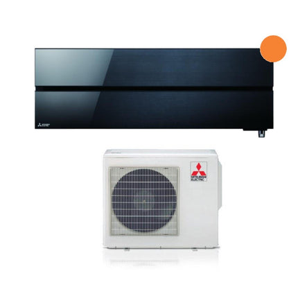 Unité Intérieure Murale Mitsubishi Electric Inverter Series Style Kirigamine 12000 Btu Msz-Ln35vgb Couleur Noir - Noir