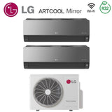 lg condizionatore lg dual split inverter serie artcool mirror 1212 con mu2r17 r 32 wi fi integrato 1200012000 ean 8059657014290