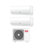 Climatizzatore Condizionatore Riello Dual Split Inverter serie AARIA PLUS I 9+12 con AARIA MULTI 370 PI R-32 Wi-Fi Integrato 9000+12000