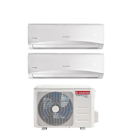 Climatiseur Dual Split Inverter Ariston PRIOS 9000+9000 btu R-32 Wi-Fi en option 9+9 DUAL 50 XD0-O
