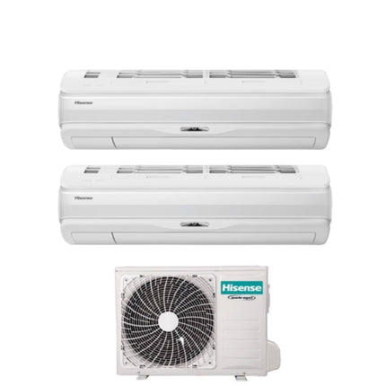 Climatizzatore Condizionatore Hisense Dual Split Inverter serie SILENTIUM PRO 9+9 con 2AMW50U4RXA R-32 Wi-Fi Integrato 9000+9000 - Novità