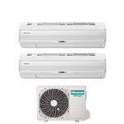 Hisense Dual Split Inverter Air Conditioner Silentium Pro 9 + 12 Series With 2amw52u4rxc R-32 Integrated Wi-Fi 9000 + 12000
