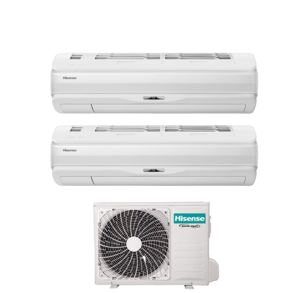 Climatizzatore Condizionatore Hisense Dual Split Inverter serie SILENTIUM PRO 9+12 con 2AMW50U4RXA R-32 Wi-Fi Integrato 9000+12000 - Novità