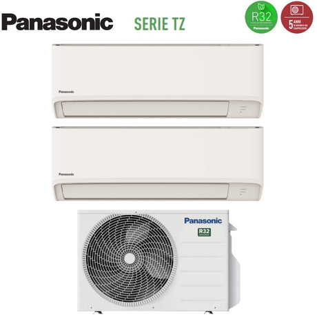 Climatizzatore Condizionatore Panasonic Dual Split Inverter Serie TZ 9+9 con CU-2RE15SBE Wi-Fi Optional 9000+9000 R410A