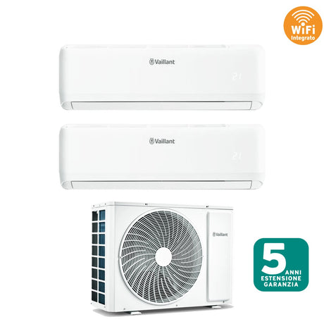 vaillant climatizzatore condizionatore vaillant dual split inverter serie climavair pro 99 con vam1 040a2no r 32 wi fi integrato 90009000