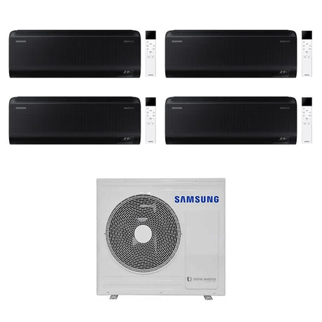 samsung condizionatore samsung quadri split inverter serie windfree black 9999 con aj080txj4kg r 32 wi fi integrato 9000900090009000