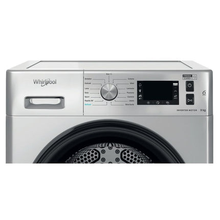 whirlpool asciugatrice a pompa di calore whirlpool fftn m22 93 silver it 9 kg classe a a849xl595xp649 tecnologia 6 senso motore inverter ean 8003437058172