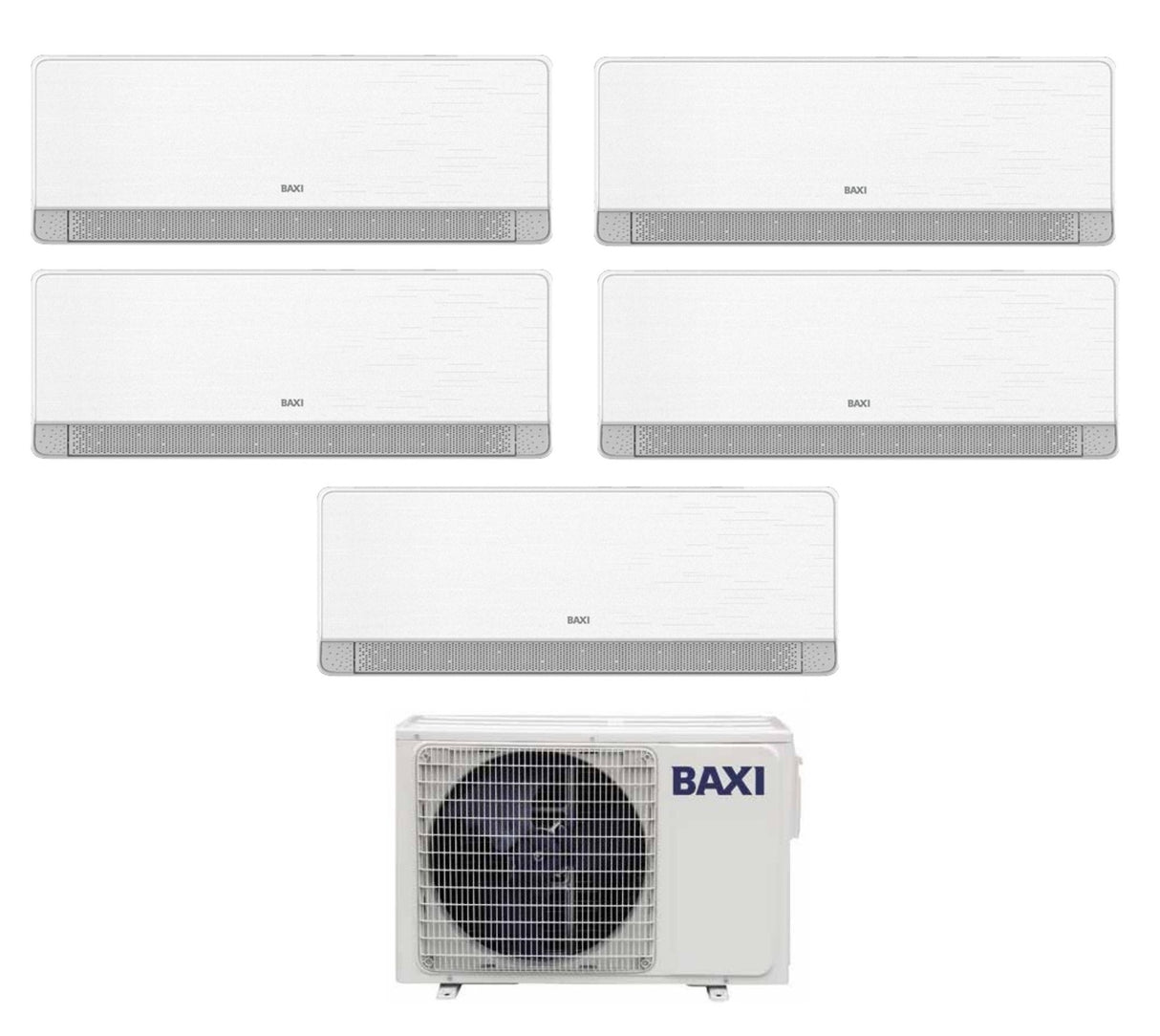 baxi condizionatore penta split baxi sidera 9991212 con lsgt125 5m r 32 wi fi integrato