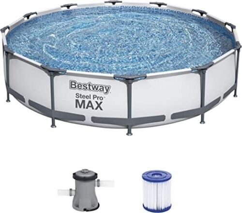 bestway piscina fuori terra bestway 56416 steel pro max 366x76h con pompa filtrante senza scala 6.473 litri