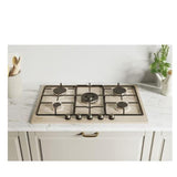 candy piano cottura a gas candy chw7av4wgt 5 fuochi l745xp51 acciaio inox sabbia ean 8016361997820