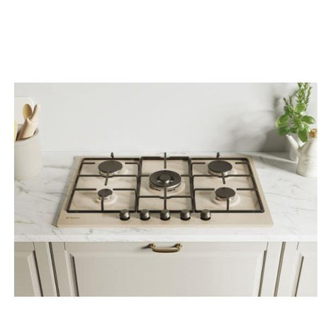 candy piano cottura a gas candy chw7av4wgt 5 fuochi l745xp51 acciaio inox sabbia ean 8016361997820