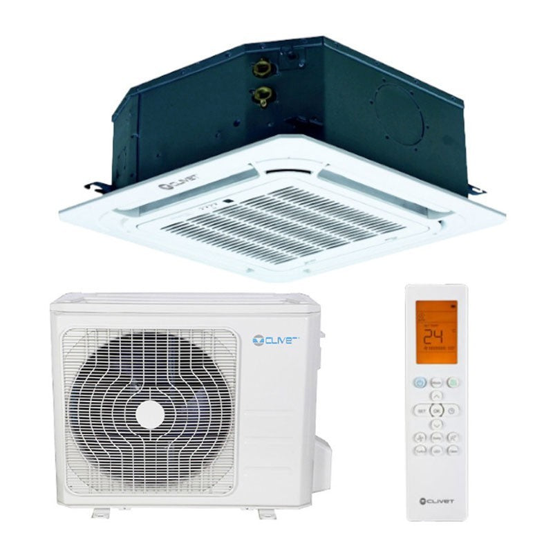 clivet climatizzatore condizionatore a cassetta 950x950 clivet inverter serie box2 30000 btu ia3 xy 88m completo di griglia r 32 a wi fi optional