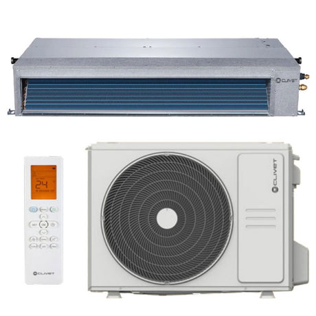 clivet climatizzatore condizionatore clivet inverter canalizzato canalizzabile 18000 btu id3 xy 53m r 32 wi fi optional con telecomando a infrarossi