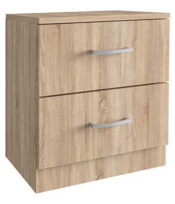 comodino 2 cassetti cm 45x34x47h rovere