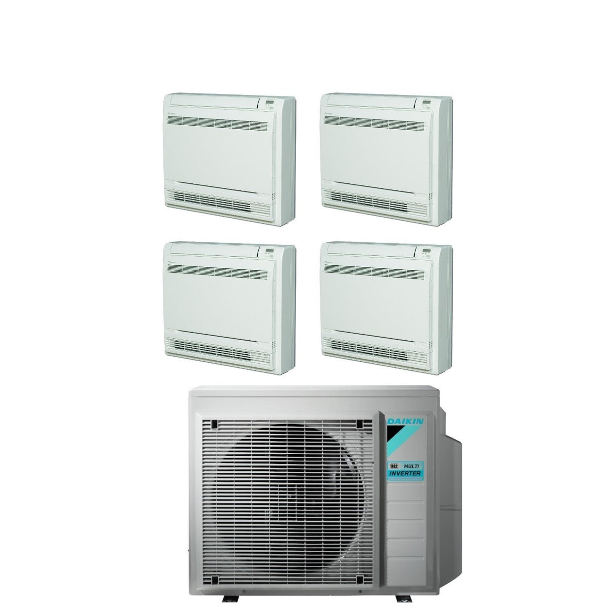 daikin climatizzatore condizionatore daikin bluevolution a pavimento quadri split inverter serie fvxm f 99918 con 4mxm80n r 32 wi fi optional con telecomando ad infrarossi incluso 90009000900018000 garanzia italiana