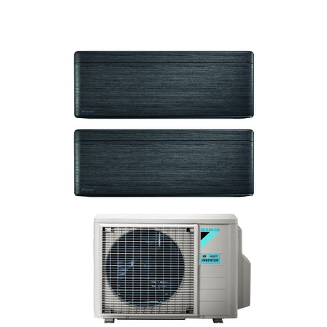 daikin climatizzatore condizionatore daikin bluevolution dual split inverter serie stylish real blackwood 77 con 2mxm40mn r 32 wi fi integrato 70007000 colore legno nero garanzia italiana ean 8059657008145