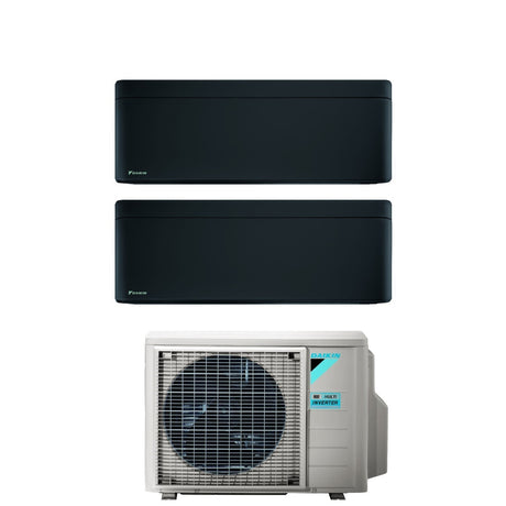 daikin climatizzatore condizionatore daikin bluevolution dual split inverter serie stylish total black 712 con 2mxm40mn r 32 wi fi integrato 700012000 colore nero garanzia italiana ean 8059657008275