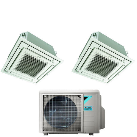 daikin climatizzatore condizionatore daikin bluevolution inverter dual split a cassetta ffa a 912 con 2mxm40n r 32 wi fi optional con griglia bianca inclusa 900012000 garanzia italiana