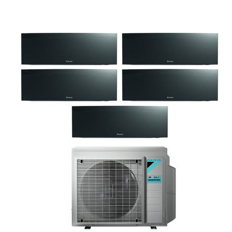 daikin climatizzatore condizionatore daikin bluevolution penta split inverter serie emura black iii 99121212 con 5mxm90n r 32 wi fi integrato 90009000120001200012000 colore nero garanzia italiana