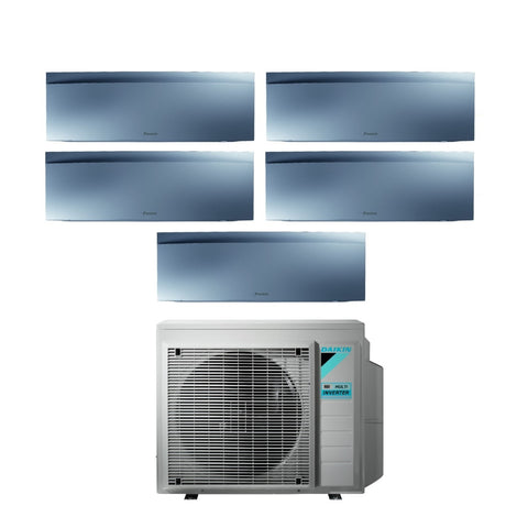 daikin climatizzatore condizionatore daikin bluevolution penta split inverter serie emura silver iii 99999 con 5mxm90n r 32 wi fi integrato 90009000900090009000 colore argento garanzia italiana