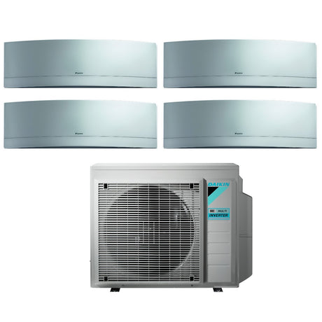 daikin climatizzatore condizionatore daikin bluevolution quadri split inverter serie emura silver 991212 con 4mxm68n r 32 wi fi integrato 900090001200012000 colore argento garanzia italiana