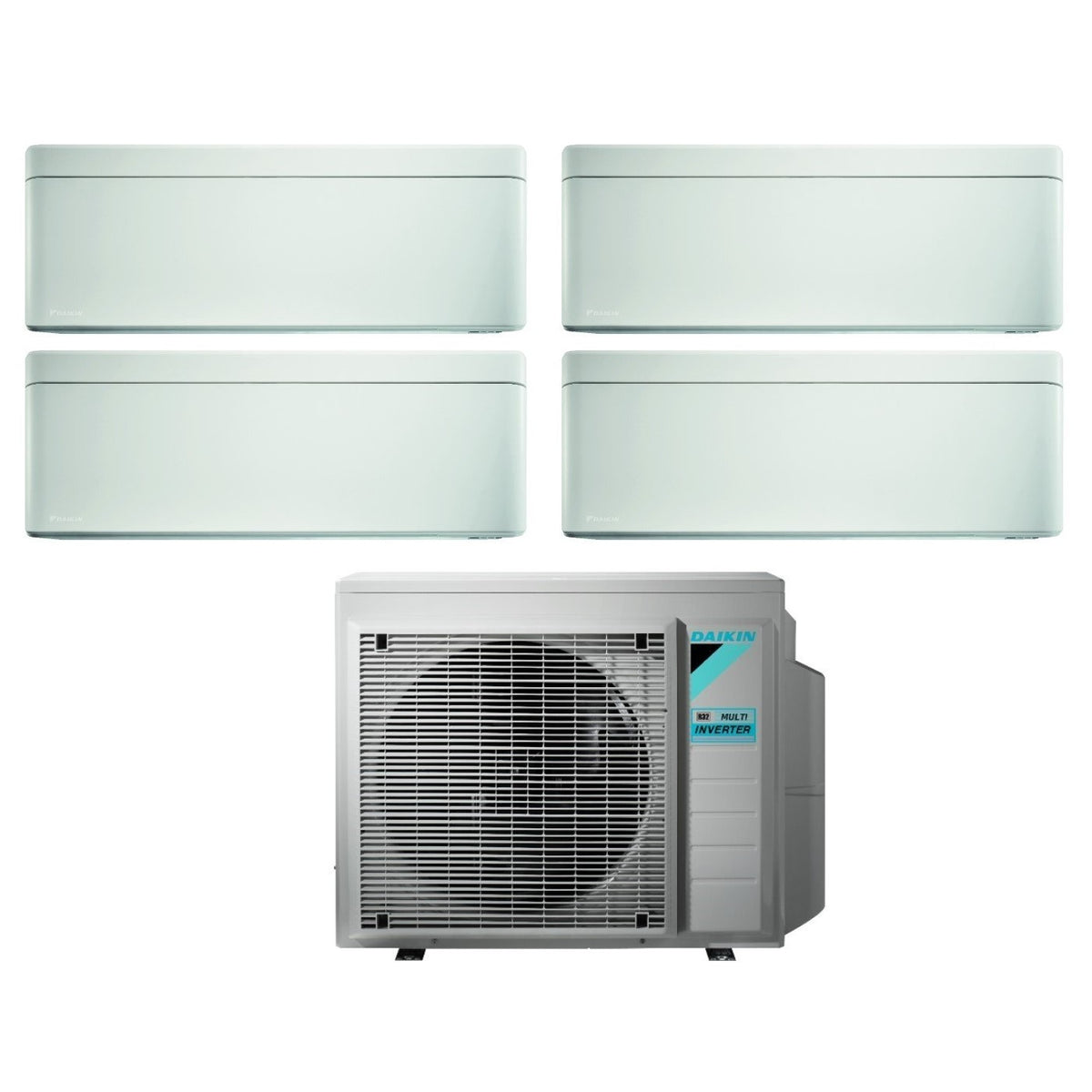 daikin climatizzatore condizionatore daikin bluevolution quadri split inverter serie stylish white 9121515 con 4mxm80n r 32 wi fi integrato 9000120001500015000 colore bianco garanzia italiana