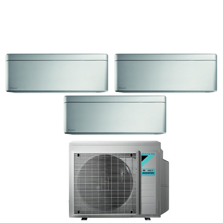 daikin climatizzatore condizionatore daikin bluevolution trial split inverter serie stylish total silver 71218 con 3mxm68n r 32 wi fi integrato 70001200018000 colore grigio garanzia italiana