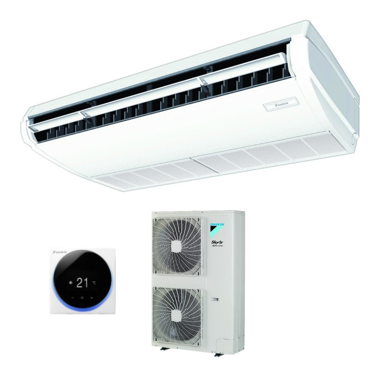 daikin climatizzatore condizionatore daikin pensile a soffitto dc inverter 36000 btu fha100a monofase r 32 wi fi optional con comando a filo