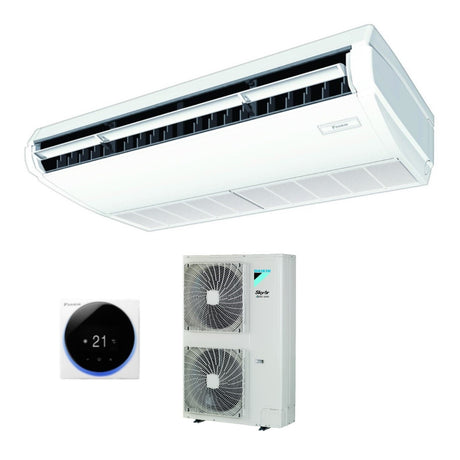 daikin climatizzatore condizionatore daikin pensile a soffitto dc inverter 36000 btu fha100a monofase r 32 wi fi optional con comando a filo