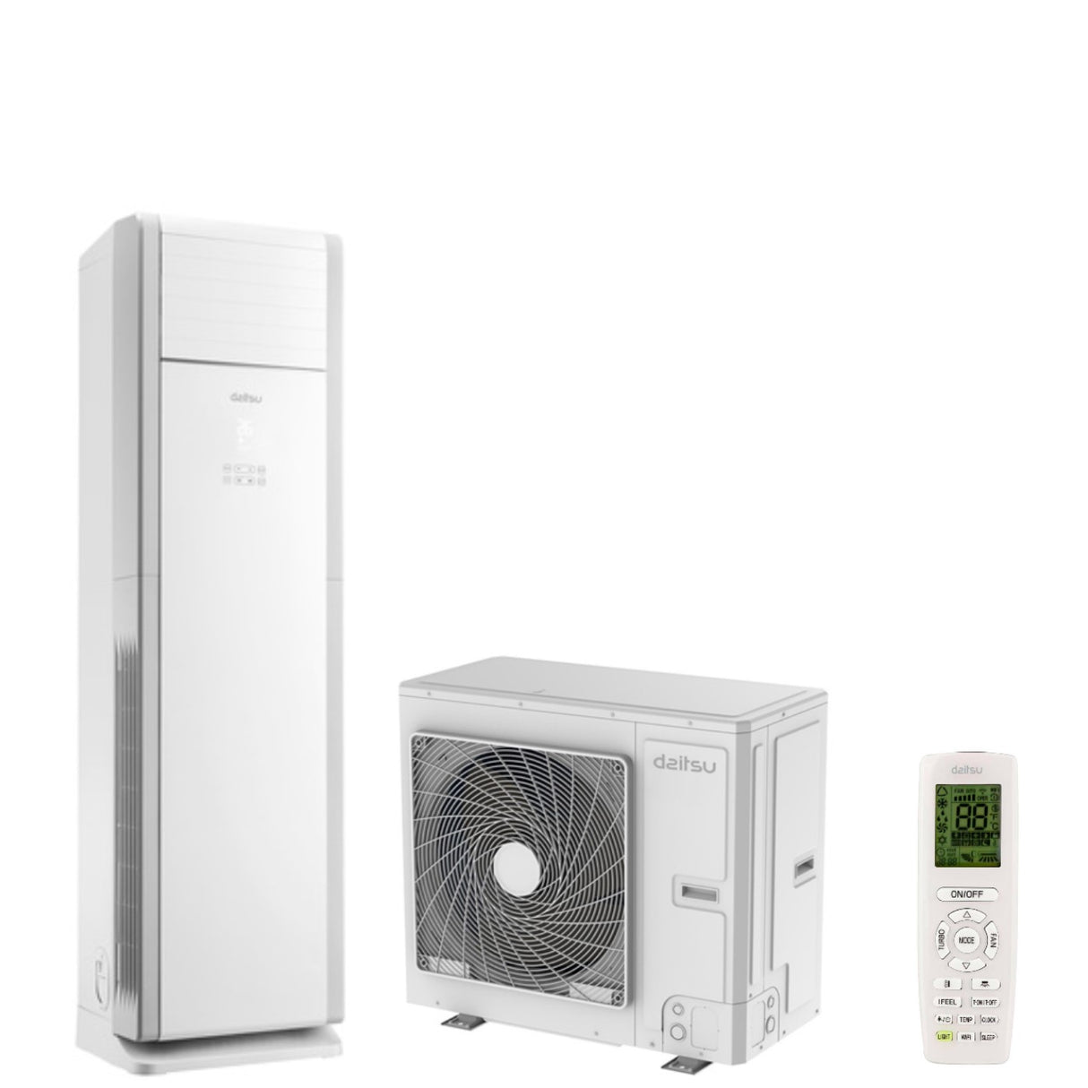 daitsu climatizzatore condizionatore daitsu inverter a colonna atlas 48000 btu 3nda04430 r 32 monofase wi fi integrato a a