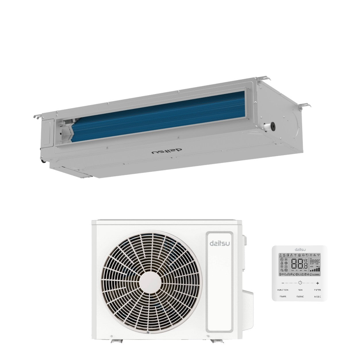 daitsu condizionatore canalizzato daitsu 18000 btu acd18kdbs r 32 wi fi integrato con comando a filo