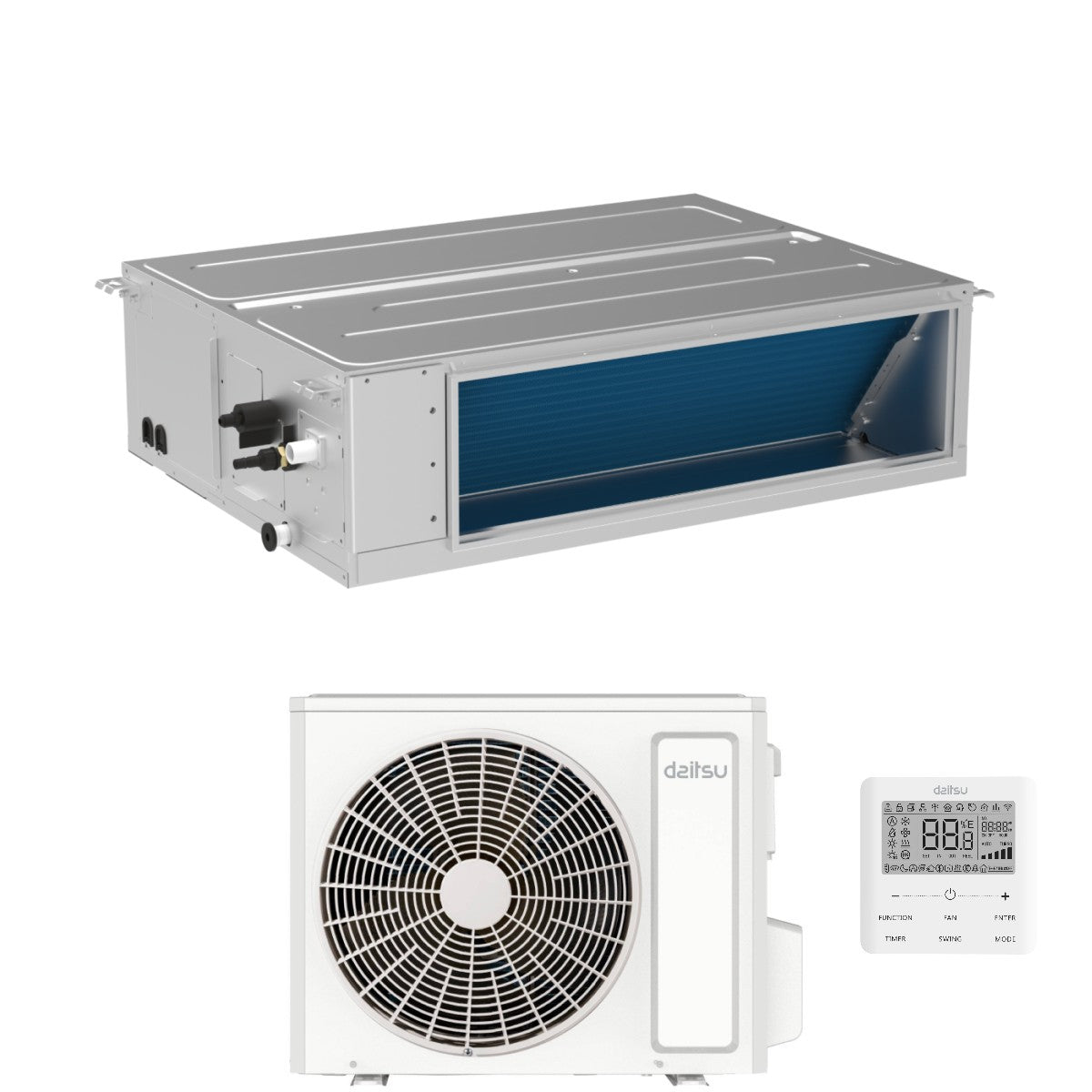 daitsu condizionatore canalizzato daitsu 24000 btu acd24kdbs r 32 wi fi integrato con comando a filo