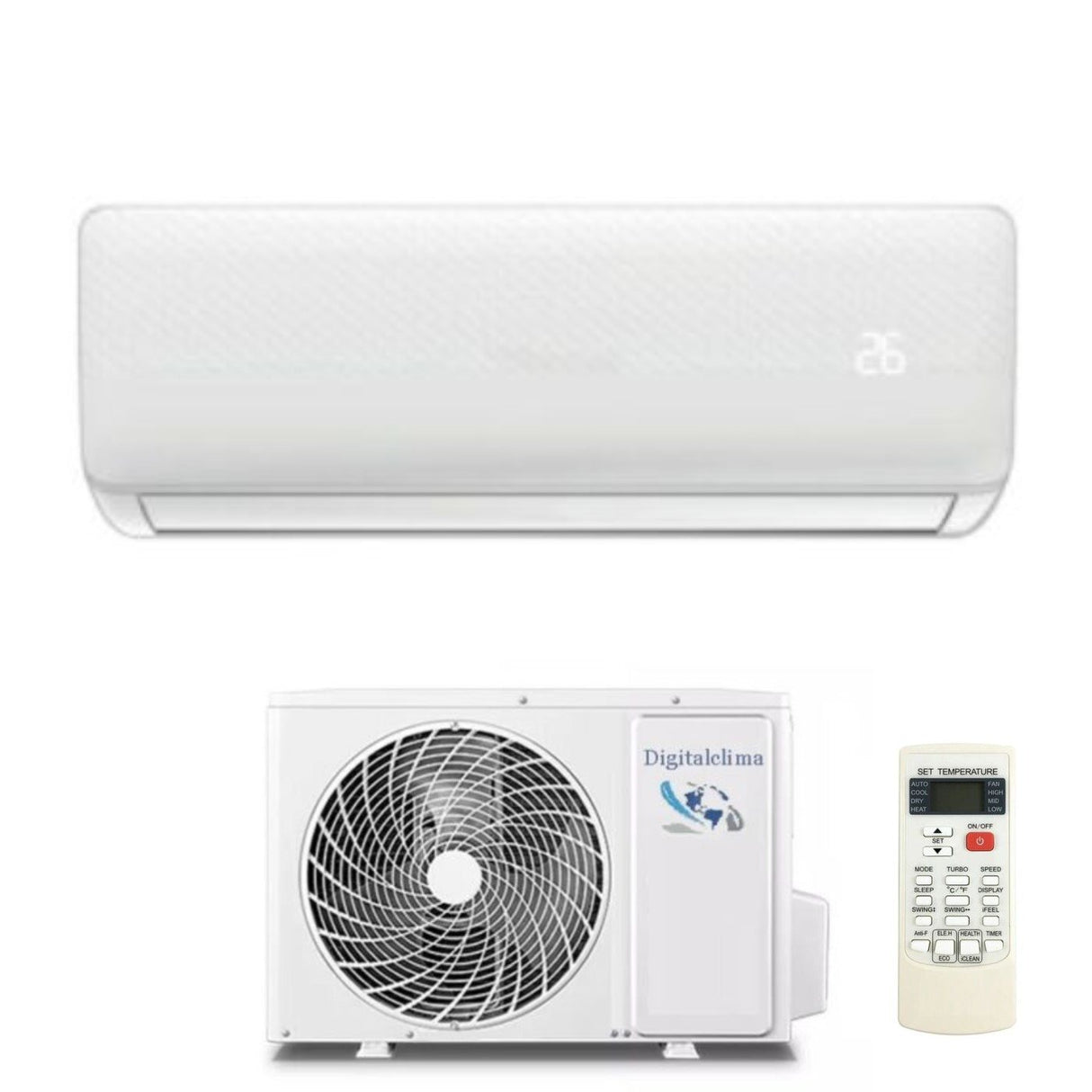 digitalclima climatizzatore condizionatore digitalclima inverter 9000 btu asw h09c4fg eu r 32 classe aa